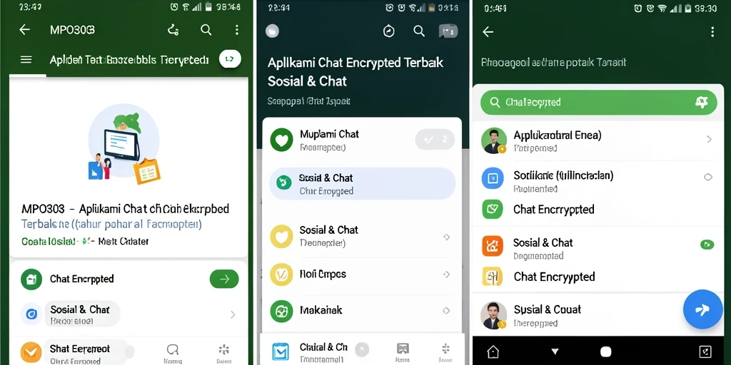 Tampilan antarmuka MPO303 yang ramah pengguna untuk Chat Encrypted.