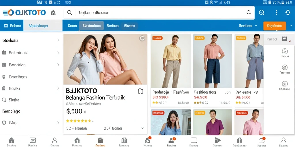 Antarmuka pengguna OJKTOTO yang menarik untuk belanja fashion.