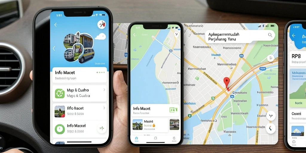 Tampilan antarmuka RP8 menampilkan peta kemacetan secara real-time.