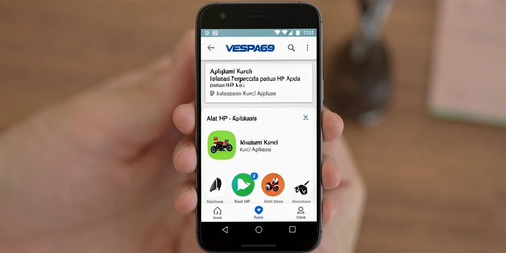 Tampilan antarmuka VESPA69 yang sederhana dan fungsional.