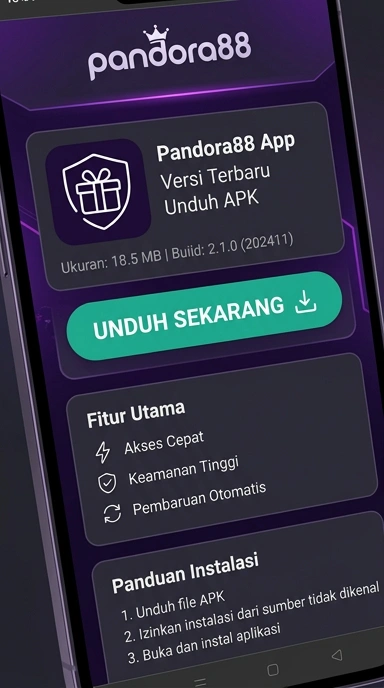 Tampilan halaman APK pandora88